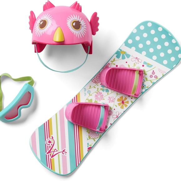 American Girl WellieWishers 14.5-inch Doll Frosty Fun Snowboard Playset Owl Face - Picture 10 of 10